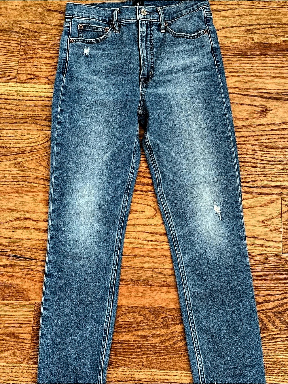 Gap Cigarette Distressed Jeans